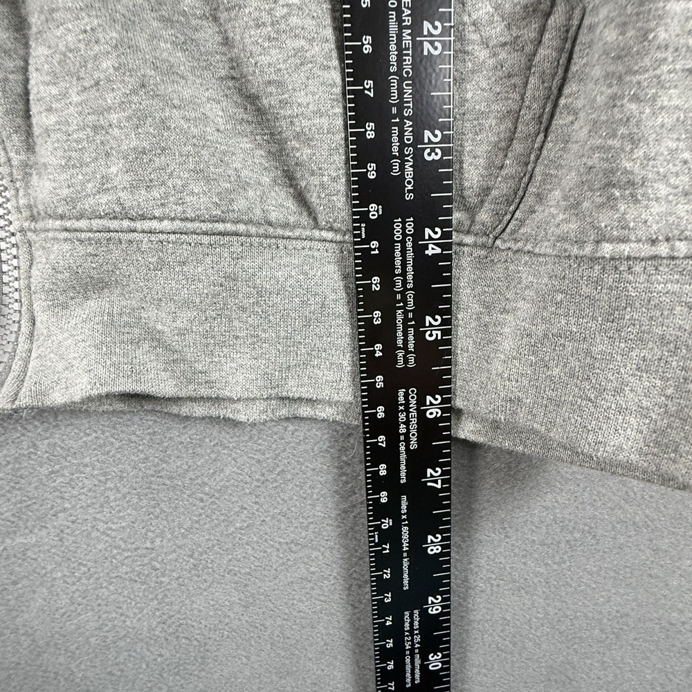Nike Sweater Mens Size XL Gray Swoosh Full Zip Up Hoodie Sweatshirt - Picture 4 of 5